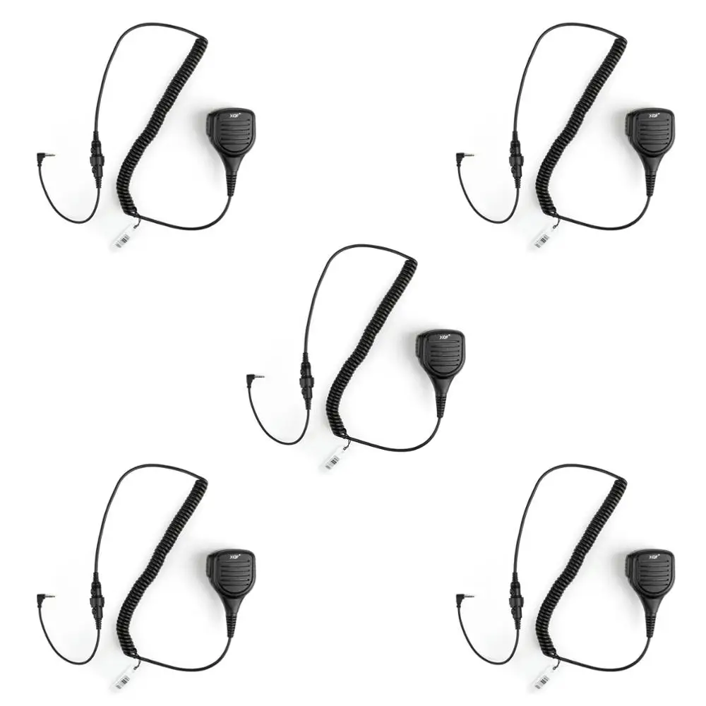 

Artudatech 5Pcs 2.5mm IP54 Waterproof Speaker Microphone For Motorola T6200 T5420 T6500 2 Way Radio Accessories