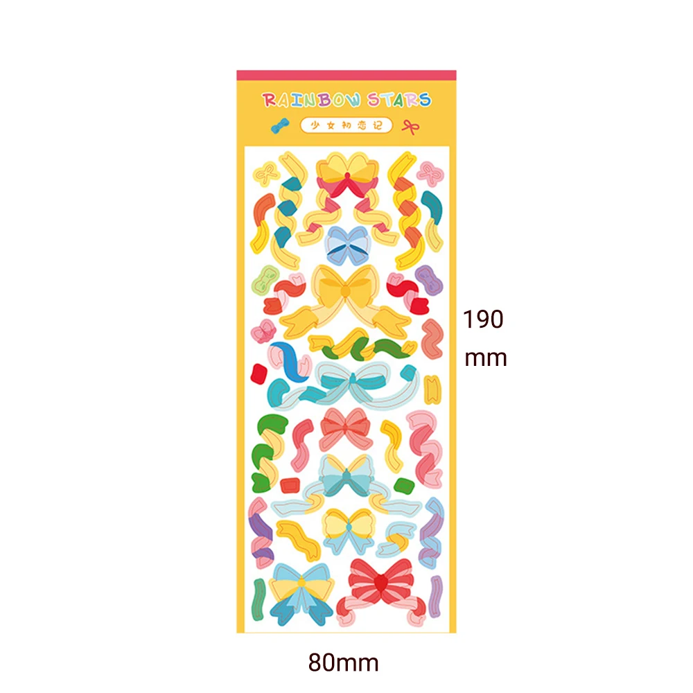 

3 Sheets Rainbowsky Series Stickers Decoration Colorful Hand Account DIY Material Scrapbook Stickers Collage Material