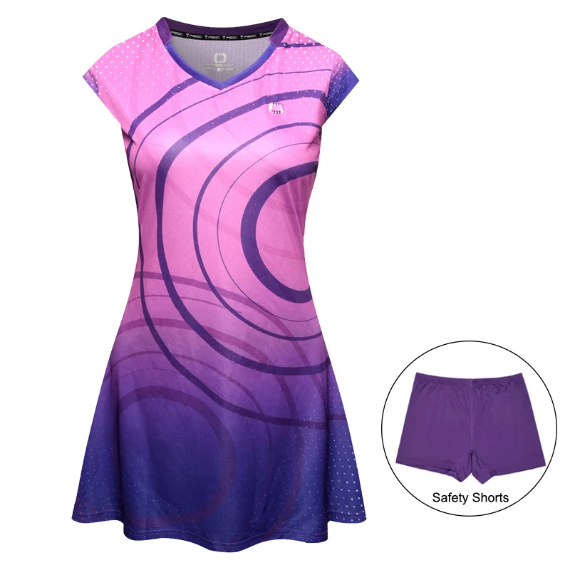 Новое летнее платье для бадминтона Женский костюм с коротким рукавом