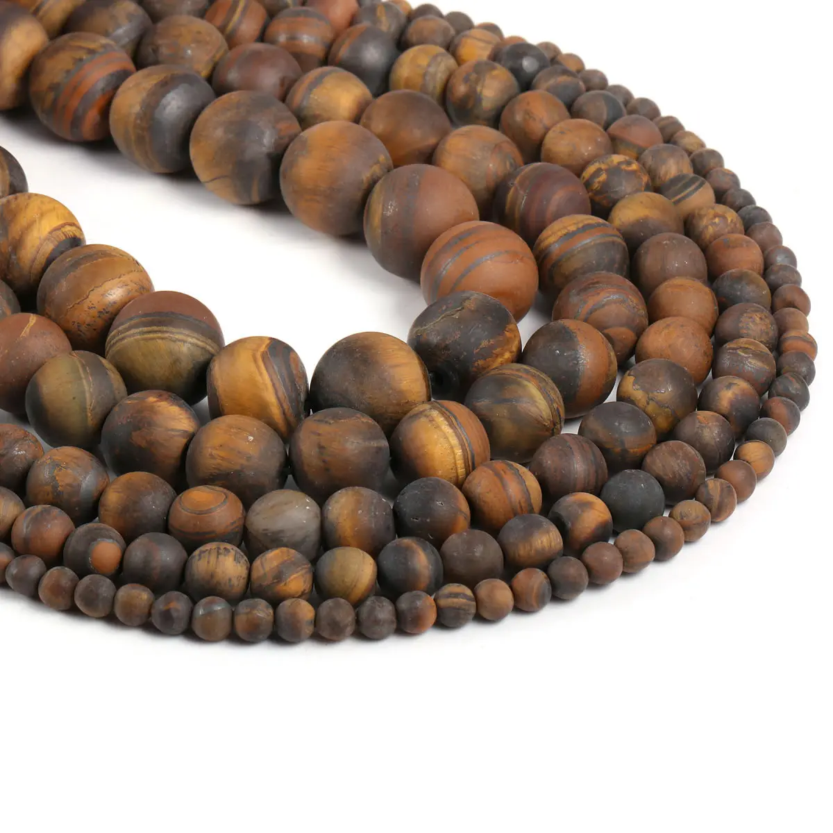 

AB Natural Dull Polish Matte Yellow Tiger Eye Stone Round Loose Beads For DIY Necklace Bracelet Making Jewelry 4 6 8 10 12mm