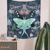 Butterfly Floral Tapestry Moon Wall Hanging Ancient Wall Tapestry Witchcraft Hippie Butterfly Tapestry Wall Carpets Tapestries