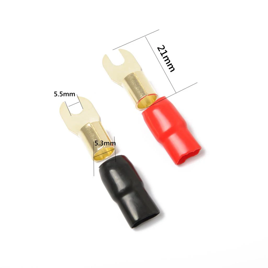 

5 Pairs 8 AWG Automotive Audio Speaker Refit Fork Terminals Connectors