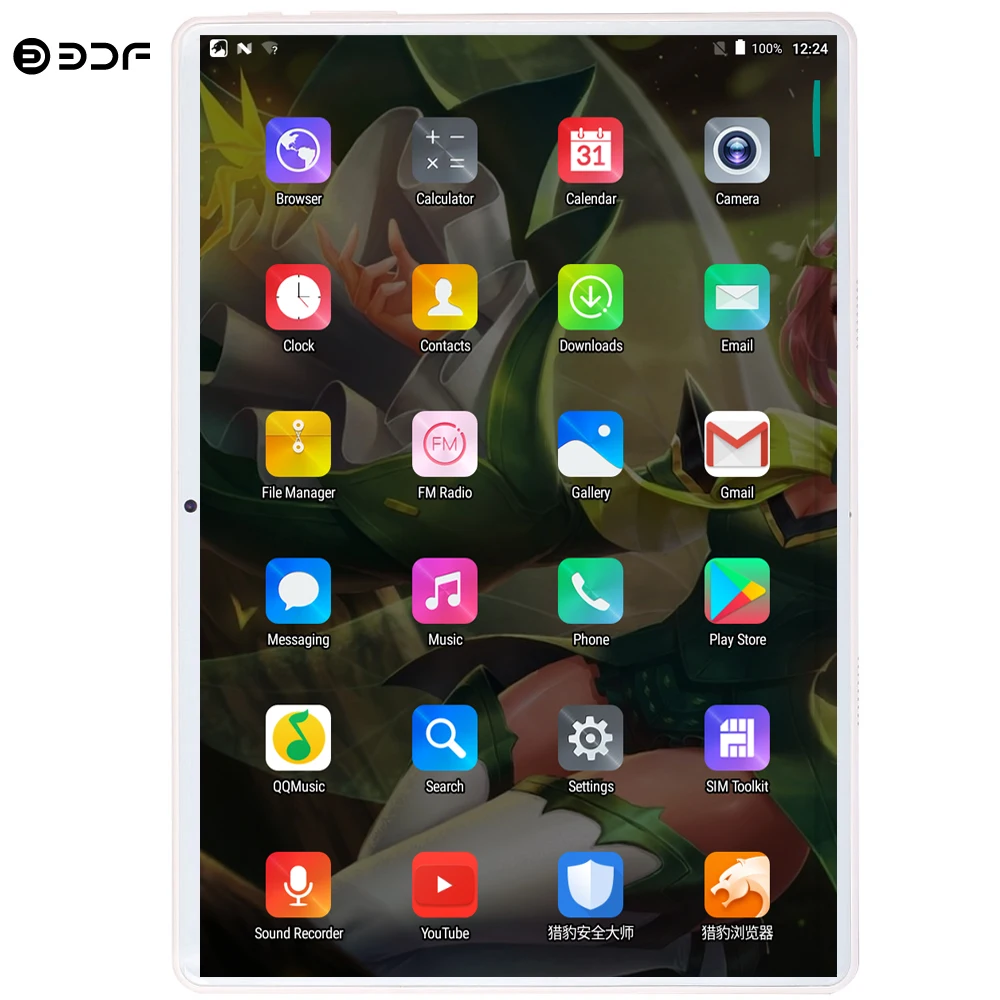BDF 10 дюймов планшетный ПК Android 9,0 8 ГБ ОЗУ 128 Гб ПЗУ 10,1 МП камера заднего вида 10/10 ядерный процессор планшет ips 4G LTE телефон планшет
