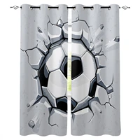 football wall broken curtains for bedroom living room modern kitchen windows curtain home decoration drapes
