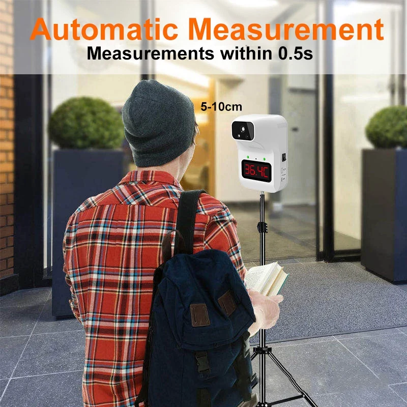 

K3-Plus Wall Mounted Infrared Thermometer with Digital Display Non-Contact- Tripod Mountable