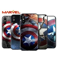 avengers shield marvel for xiaomi redmi 10x pro 9c 9a 9t 9 go k40 k30 ultra k20 8 7 s2 6 5 4x pro soft black phone case