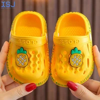 summer open toe beach sandals cartoon strawberry kids slippers beach shoes breathable sandals 1 5 years old boys girls