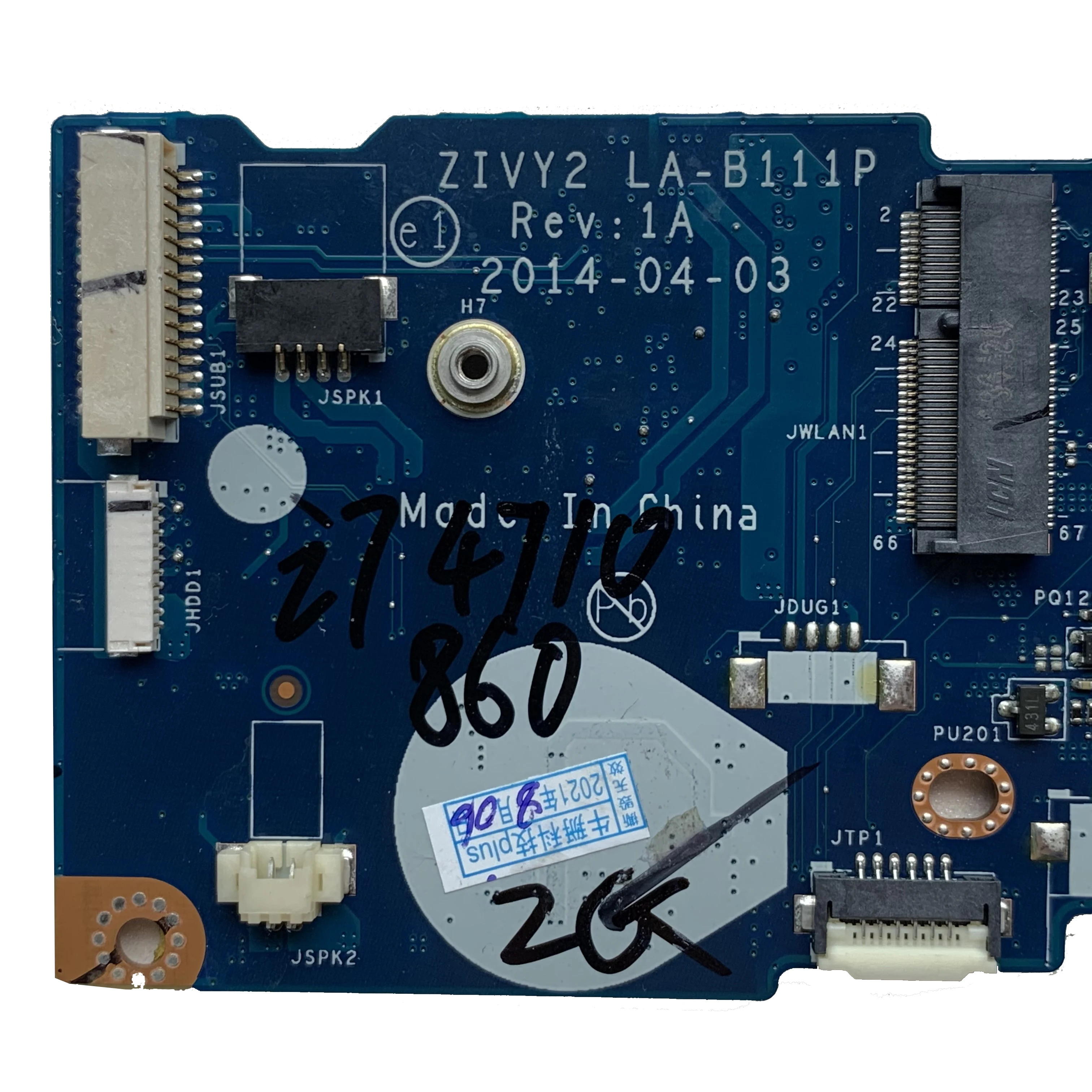 SZWXZY для Lenovo Ideapad Y50-70 материнская плата ноутбука ZIVY2 LA-B111P SR1PX I7-4710HQ HM87 860M 2GB 5B20G57047 100%