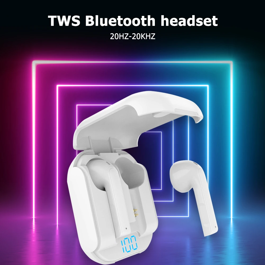 

Wireless Stereo Bluetooth 5.0 Headphones TWS Earbuds Sport Earphones with Mic Mini Headphone Sport Headset with Charging Box