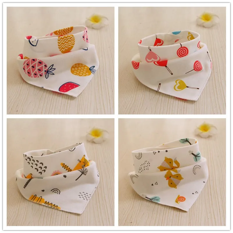 &iexcl;Novedades! Baberos triangulares de algod&oacute;n para ni&ntilde;os y beb&eacute;s, Baberos para eructar, toalla de Saliva para alimentaci&oacute;n, 1 unidad-0