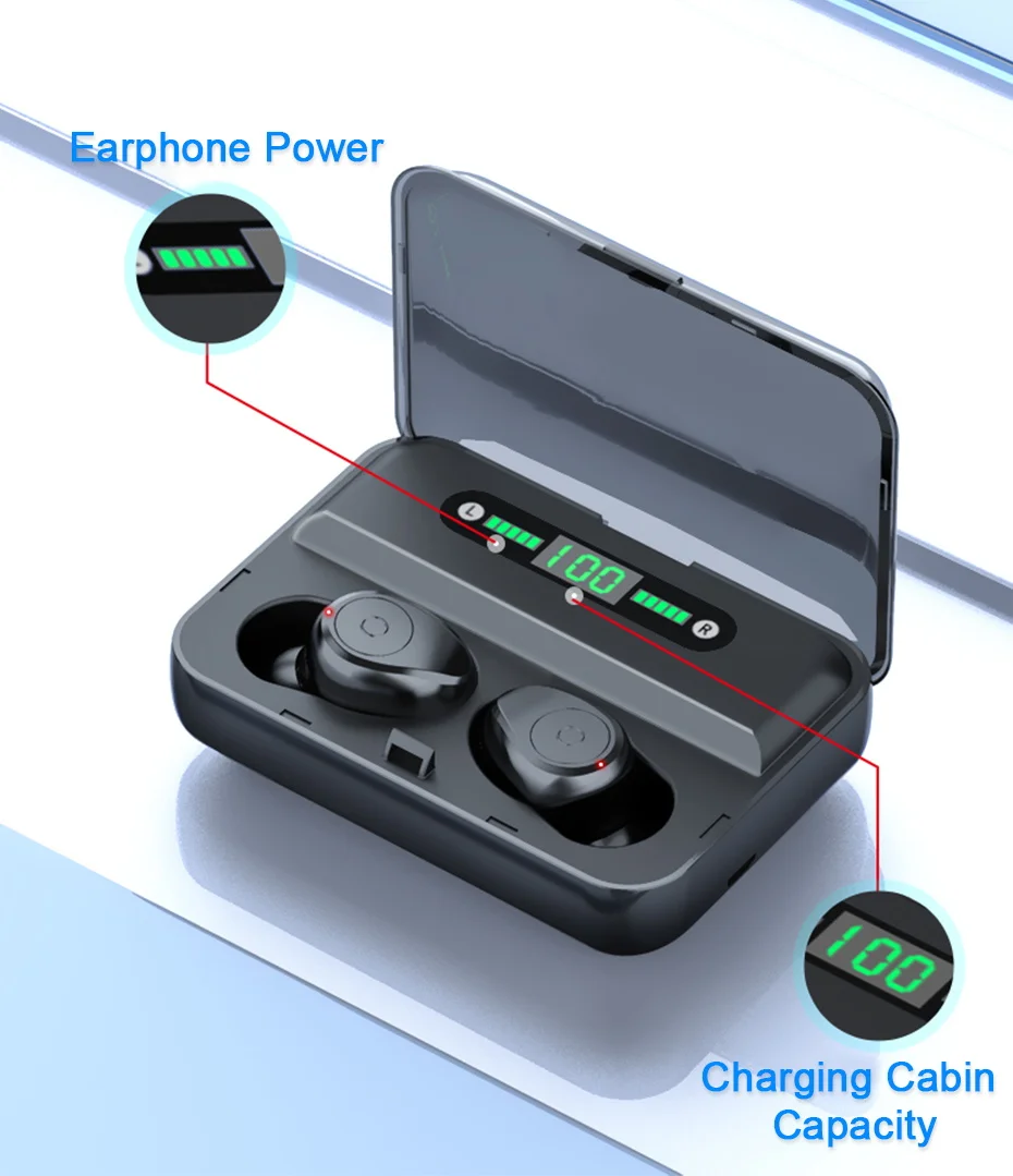 Наушники для ТВ Беспроводной, bluetooth-гарнитура с микрофоном стерео наушники мини в ухо двойной микрофон с зарядной коробкой