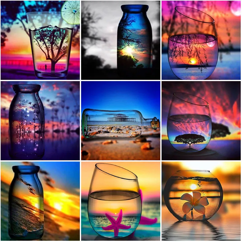 

5d Diy Diamond Painting Sandy Beach Diamond Embroidery Full Drill Rhinestones Daimond Painting Mosaic Home Decor Cross Stitch