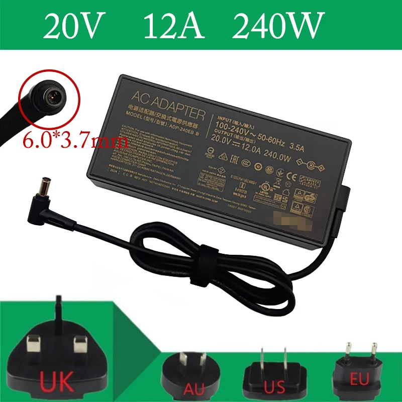 Оригинальные 20V 12A 240W 6 0x3 7 мм ADP-240EB B адаптер переменного тока питания для ноутбука