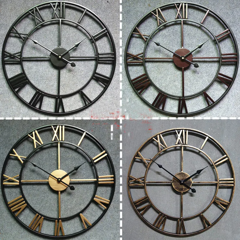Большие настенные часы Saat негабаритные настенные часы Reloj Pared Horloge Clok Duvar Saati Роскошные художественные большие металлические часы в винтажном стиле для гостиной