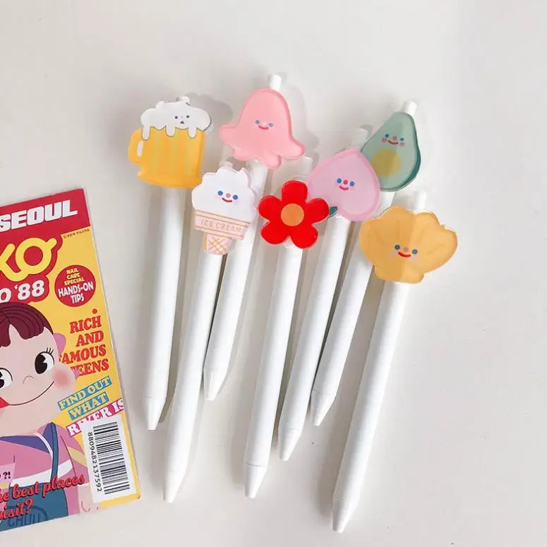 1 шт. Симпатичные корейские канцелярские принадлежности 0 5 мм авокадо персик