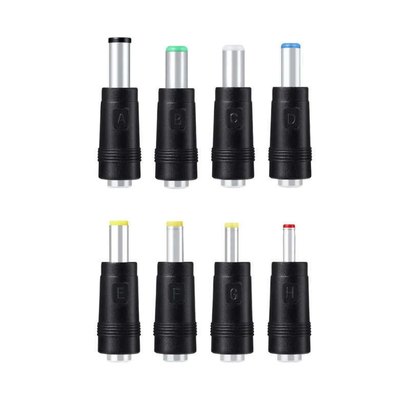 

X37D 8in1 5V USB to DC 5.5x2.1mm 3.5mm 4.0mm 4.8mm 6.4mm 5.5x2.5mm 6.3mm Plug Charging Cord for Fan Speaker Router LED Lamp and