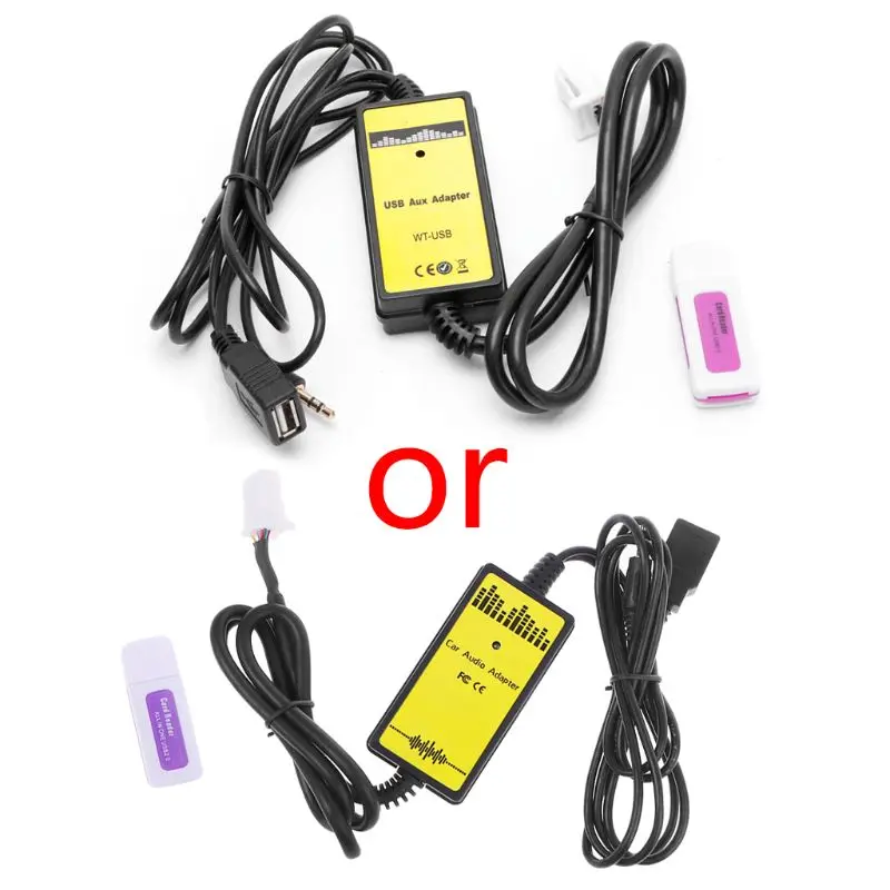 Автомобильный аудио CD адаптер переходник MP3 USB интерфейс AUX SD кабель передачи
