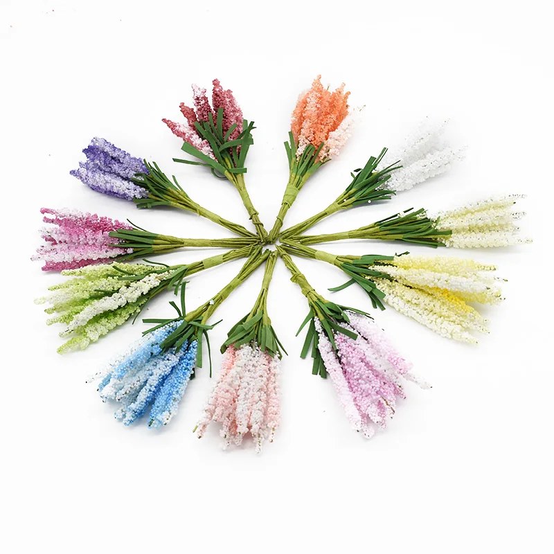 10 Pieces Artificial Lavender Bouquet Wedding Decoration Home Decoration Accessories Interior Beautification Bubble Flower Gifts