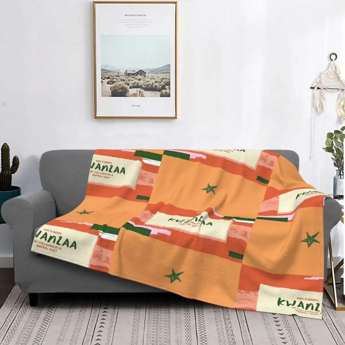 

Happy Kwanzaa-Manta de forro polar para cama, cubrecama a cuadros, cubrecama, sofá y sofá, Habari Gani 7, de invierno