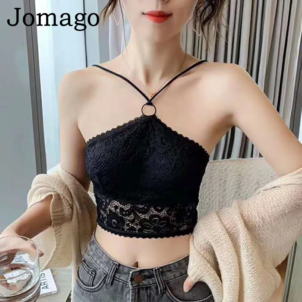 Jomago сексуальный бюстгальтер пуш ап нижнее белье Холтер с кружевами открытая