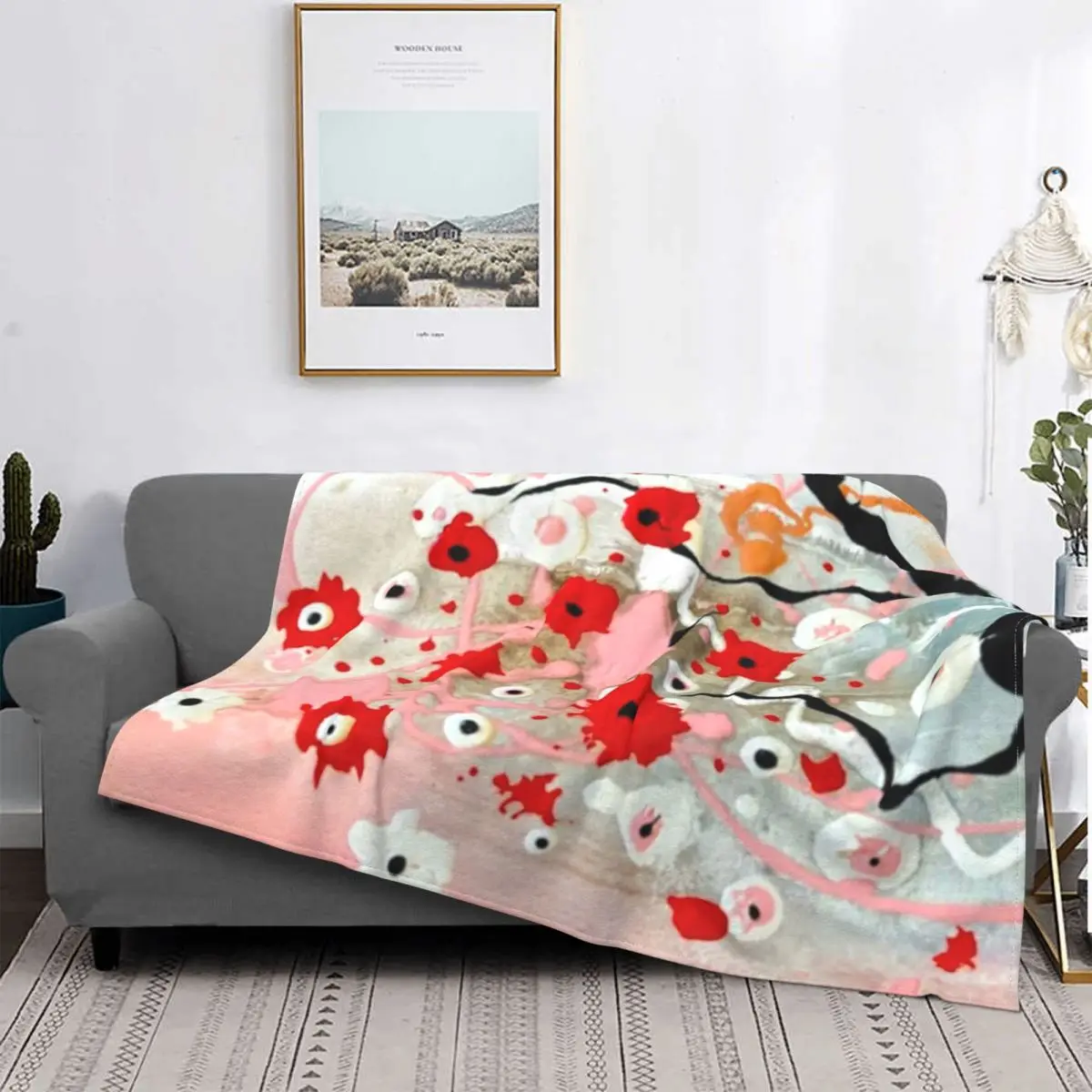 

La Vie En Rose-colcha a cuadros para cama, toalla de playa, manta Kawaii, manta