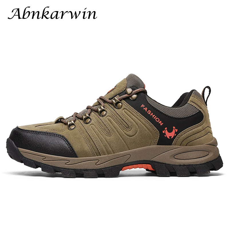 

Autumn Winter Men Mountain Outdoor Leather Men's Hiking Shoes Trekking Sneakers Hombre Tracking Camping Tourism Hike Treking