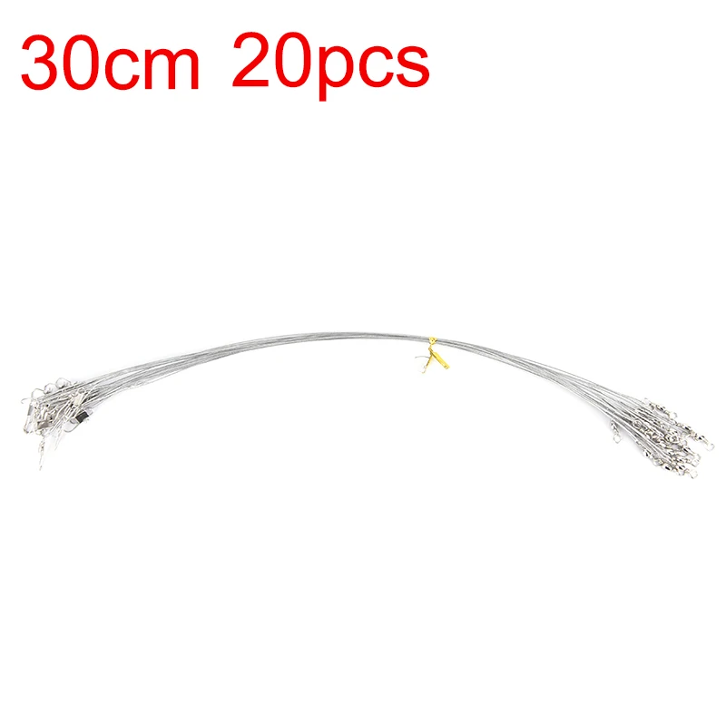 20 шт./лот рыболовный поводок из стальной проволоки с рыболовными аксессуарами