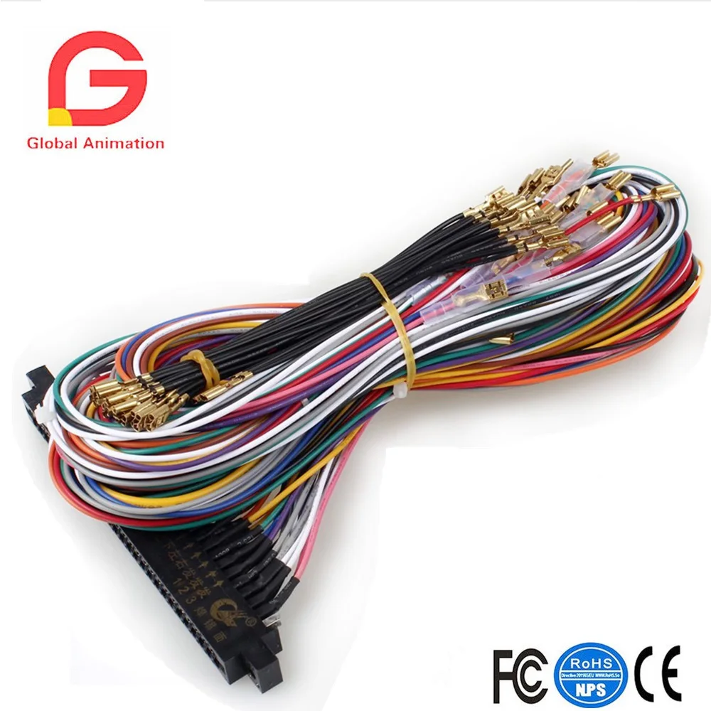 Аркадный жгут проводов JAMMA 56 Pin с интерфейсом шкафа ткацкий станок многоадресный