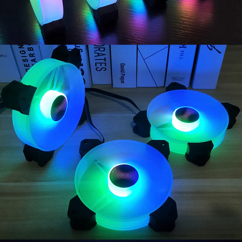 COOLMOON F-YH чехол для компьютера PC охлаждающий вентилятор RGB Настройка 120 мм тихий +