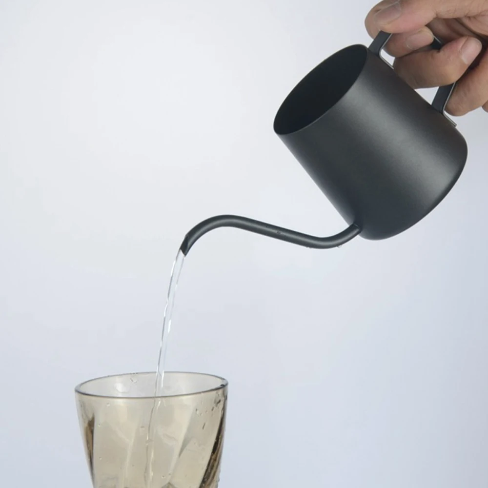 250ml/350ml Drip Coffee Pot Stainless Steel Teapot Long Spout Kettle Cup Home Kitchen Tea Tool For Cafetera Dropship | Дом и сад