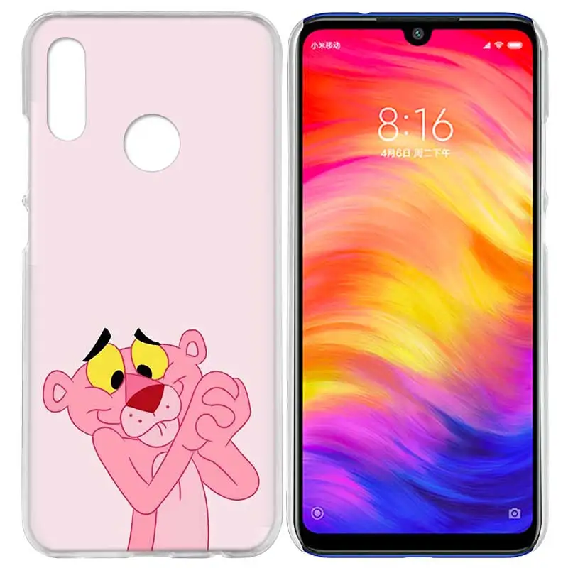 Чехол для Xiaomi Redmi Note 7 7A фотоаппаратов моментальной печати 7S 6 6A 5 Y3 K20 mi 8 до 9 лет CC9 CC9E A1 A2 A3 играть F1 Lite Pro Plus Корея Розовая пантера с рисунком из мультфильмов - Цвет: 06