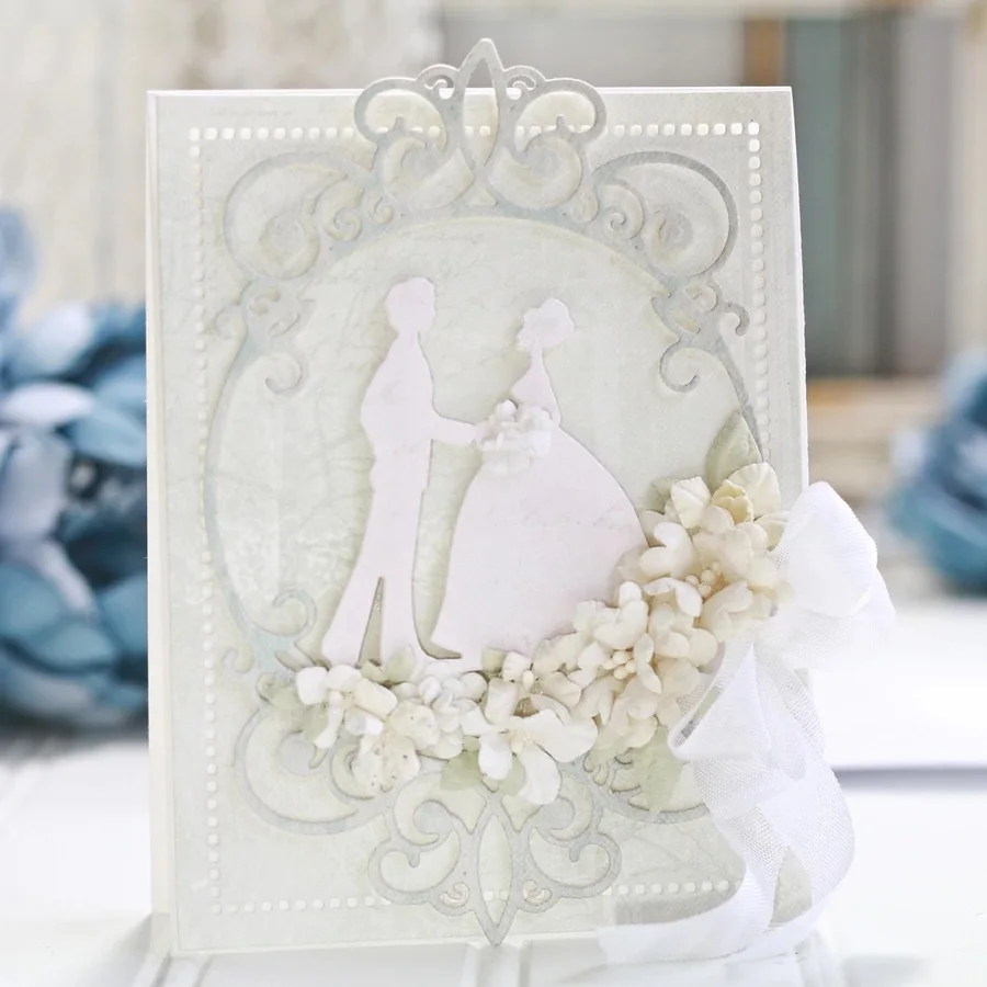 Свадебные поздравительные открытки декоративные металлические Вырубные штампы