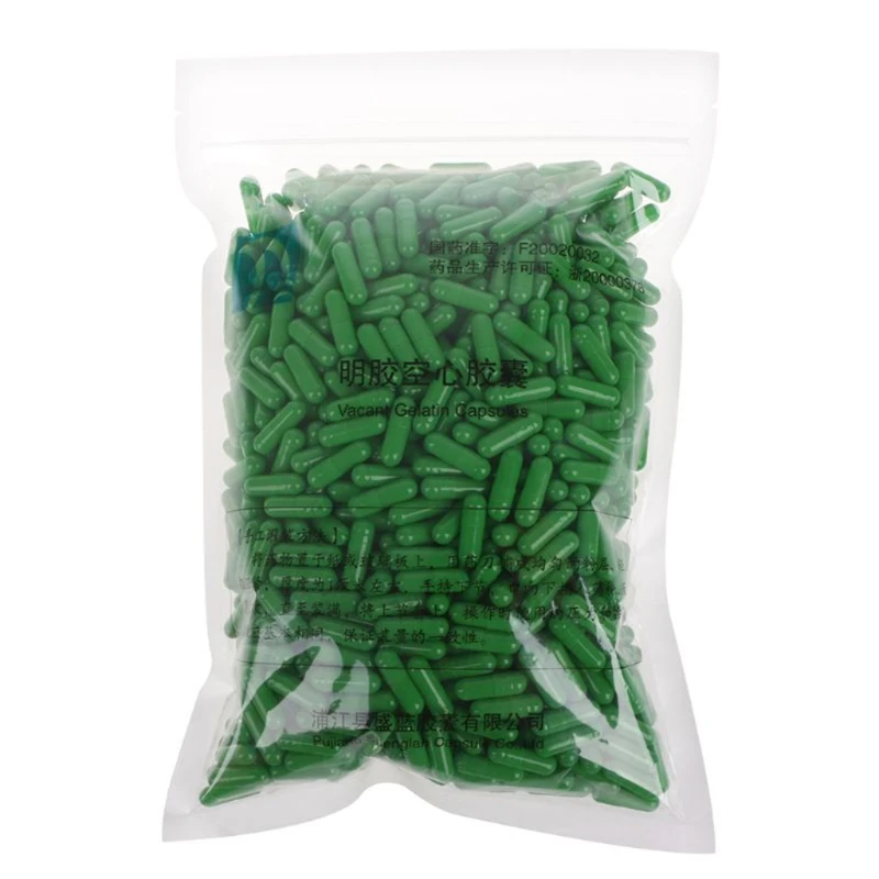 

Light Green Gelatin Empty Capsules Hollow Gelatin Capsules Empty Pill Capsule