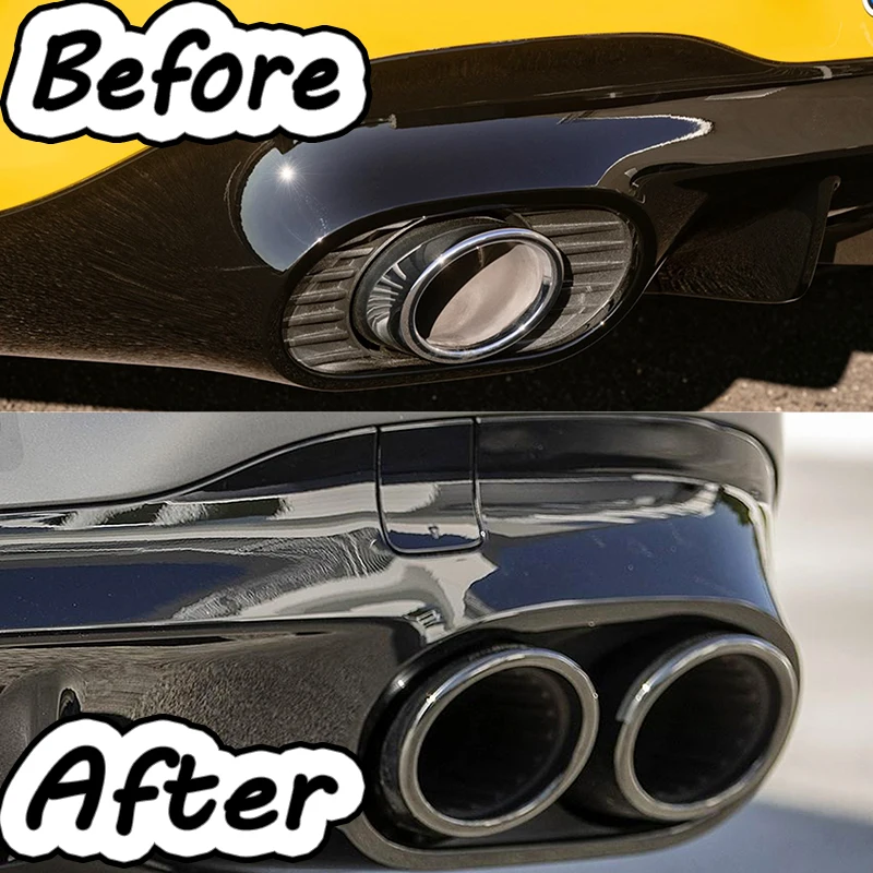 Аксессуары для заднего бампера выхлопные трубы выходы Mercedes Benz W177 A35 C118 CLA35 X247 GLB35