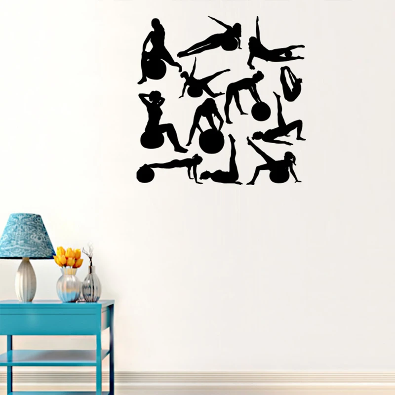 Краткое воспроизведение девушки спорт дизайн обои Съемные наклейки гостиная