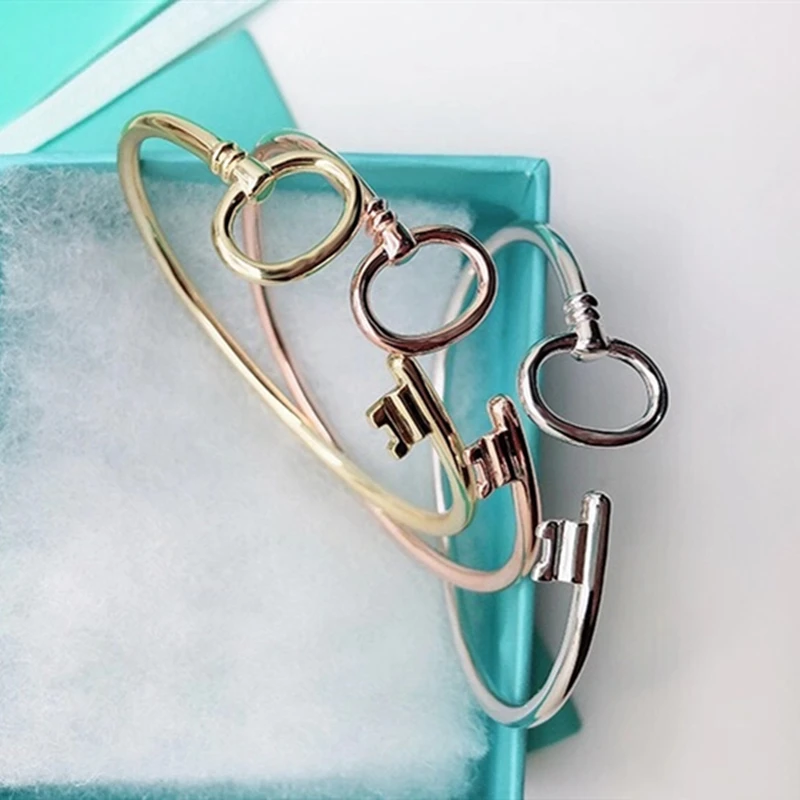 Оригинальный подлинный 1:1 S925 Стерлинговое Серебро Круглый ключ Горячая Мода