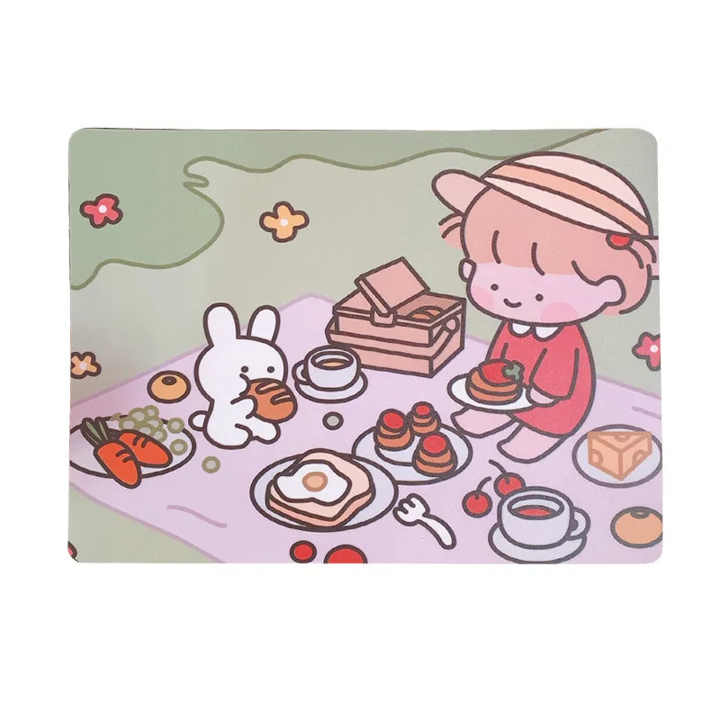 

Cartoon Girl Mouse Pad Anti-student Notebook Pad Keyboard Cute Protection Pad Office Desktop Non-slip Waterproof Mouse Pad