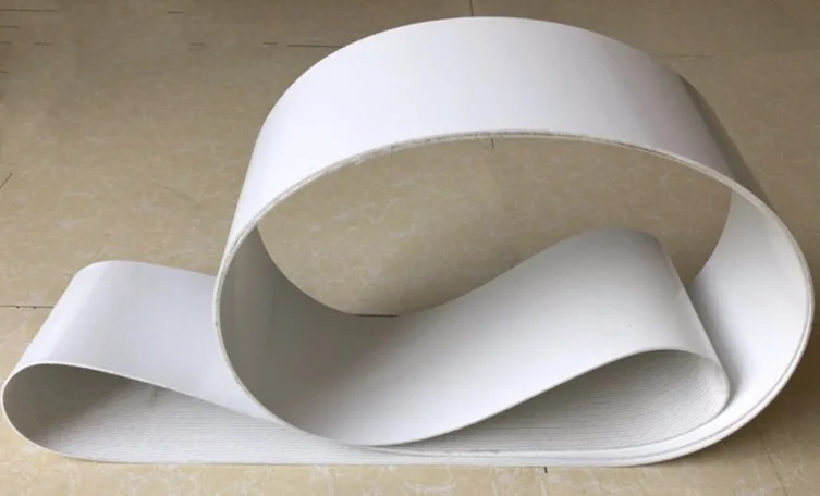 

(1830x250x2mm,2650x140x2mm) White PVC Transmission Conveyor Belt-with bar