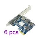 PCI-E к адаптеру PCI-E 1 поворот 4 PCI-Express слот 1x к 16x USB 3,0 специальная переходная карта PCIe конвертер для Windows XP7810
