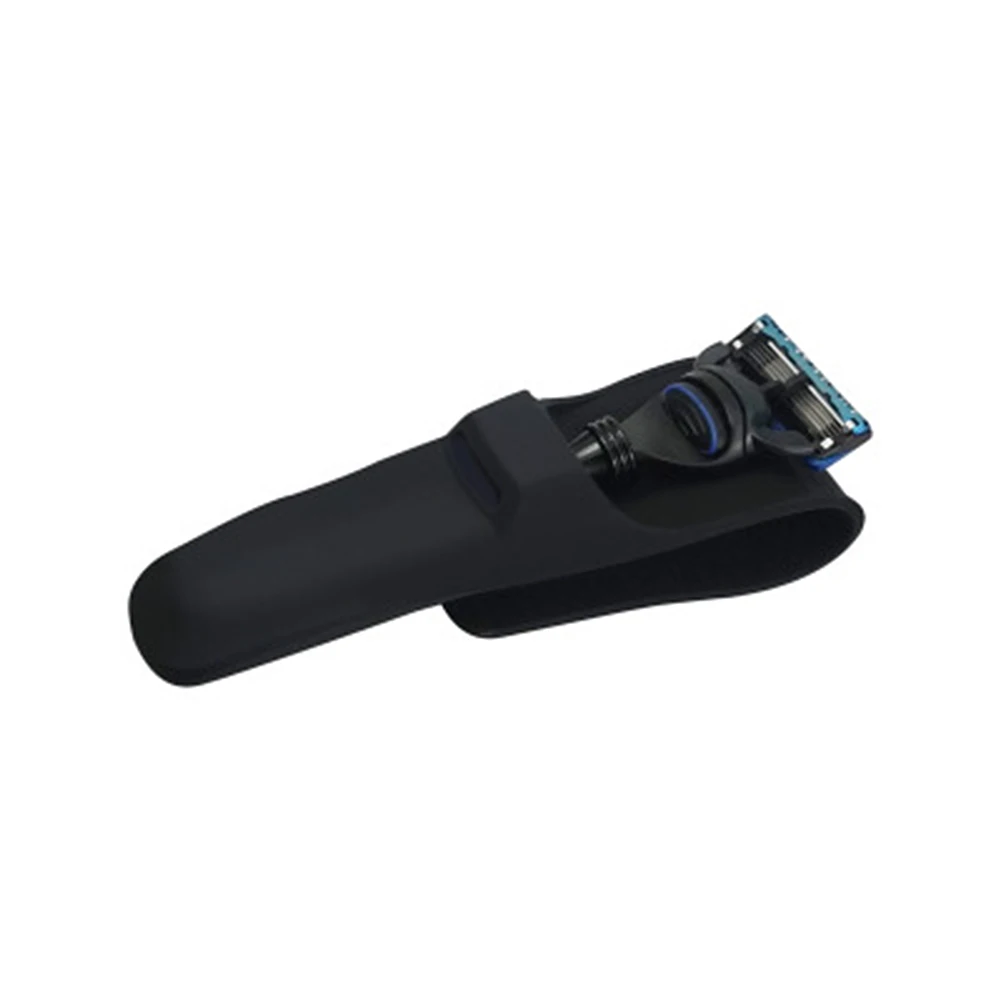 Черный портативный силиконовый чехол для бритвы водонепроницаемый защитный