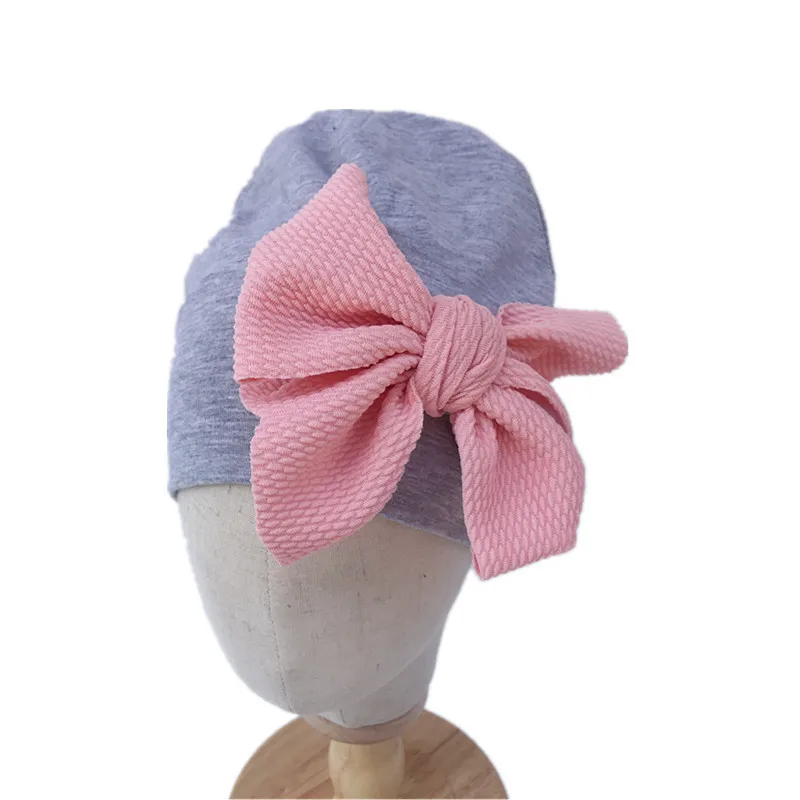 Детская шапка хлопковая с большим бантом для маленьких девочек шапка-бабочка из