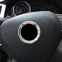 car styling interior accessories fit for skoda octavia 2 a5 a7 rapid fabia superb steering wheel logo emblems ring stickers