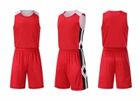 double sided basketball jersey set reversed basketball uniform men printed sports suit both sides training shirt shorts custom