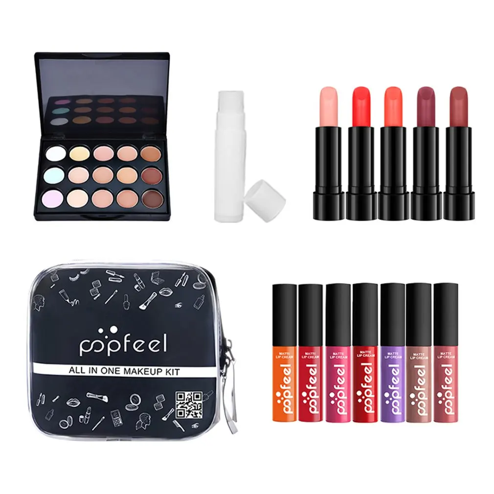 

Практичный набор для макияжа для начинающих девочек Светильник Универсальный макияж Многофункциональный водонепроницаемый и прочный кос...