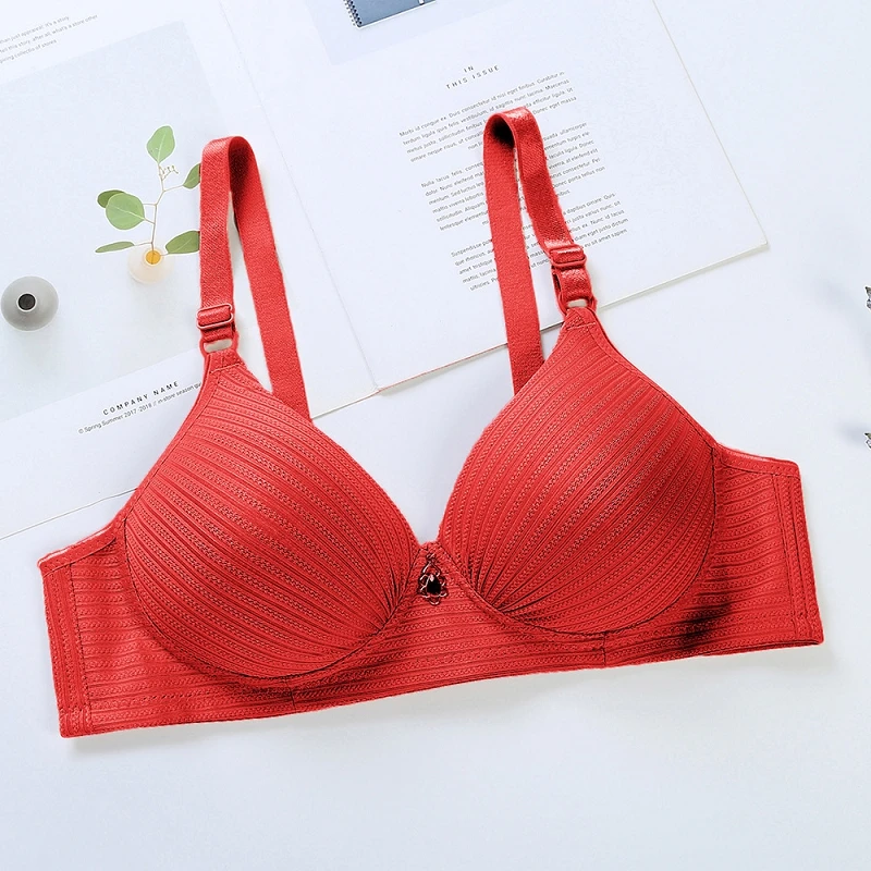 

Sexy Lingerie Underwear Seamless Bras For Women Bralette Thin Push Up Bra Solid Wire Free Brassiere Intimate Small Chest Bras