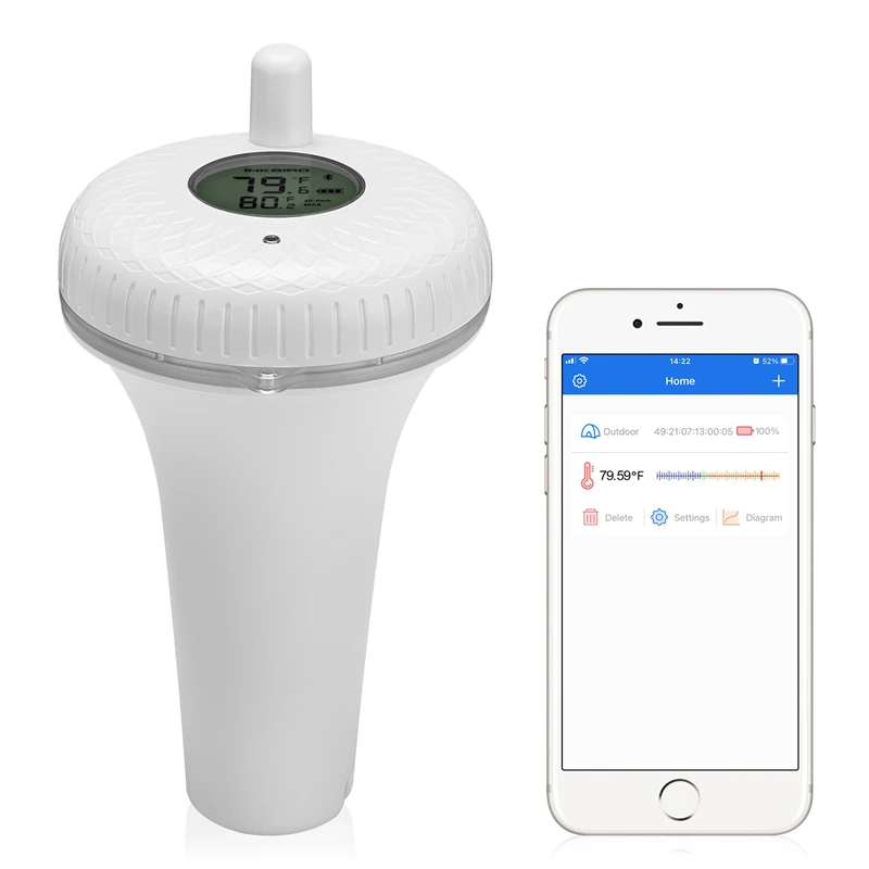 Inkbird Piscina Flutuante sem Fio Termômetro Ibs-p01b Nadar Spa Pond Banheira à Prova Impermeável Água Digital Transmissor de Temperatura Flutuante Medidor Instrumentos de temperatura