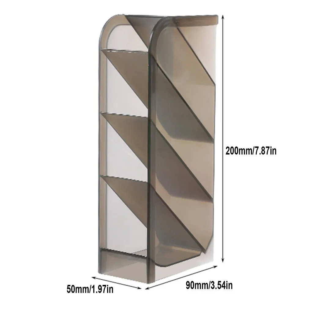 

Multi-function 4-Grid Desktop Pen Holder Office School Storage Case Plastic Pen Box Desk Pencil Organizer Clear White Black