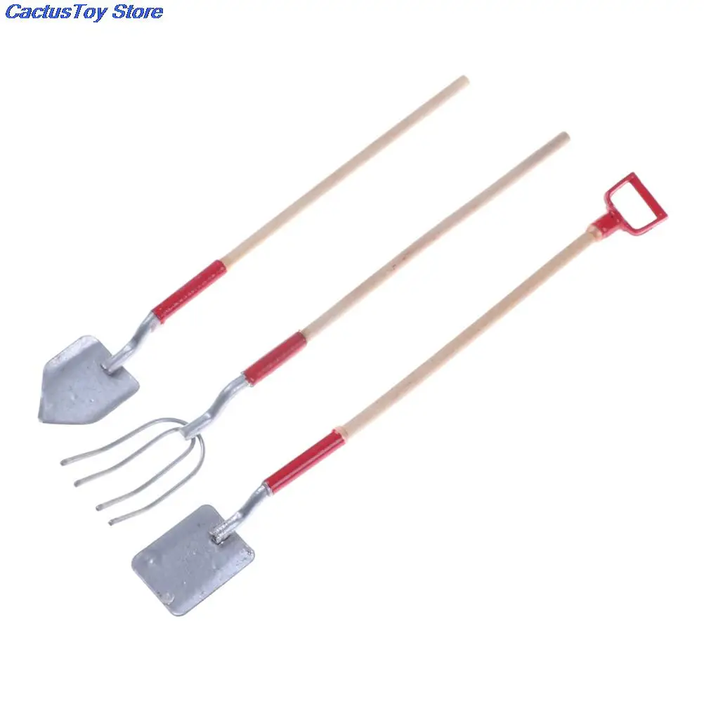 3 шт./компл. 1:12 лопата/грабли/кукольный домик строительные мини-инструменты для