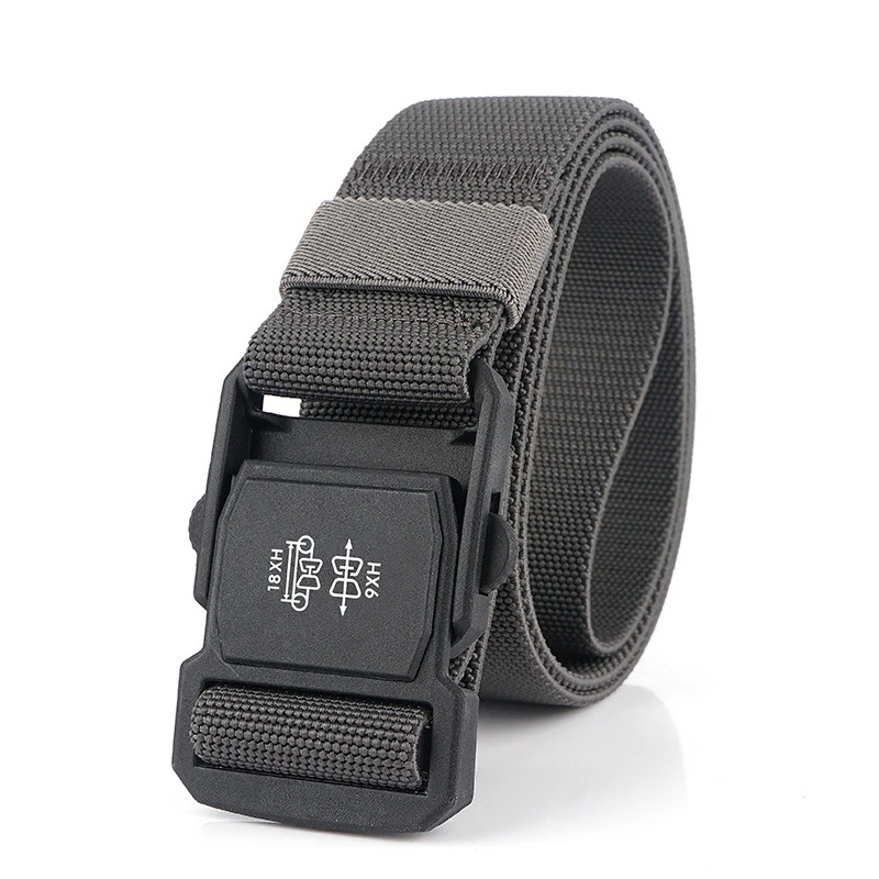 Ремень тактический Мужской ремень без металлической вставки с пряжкой для