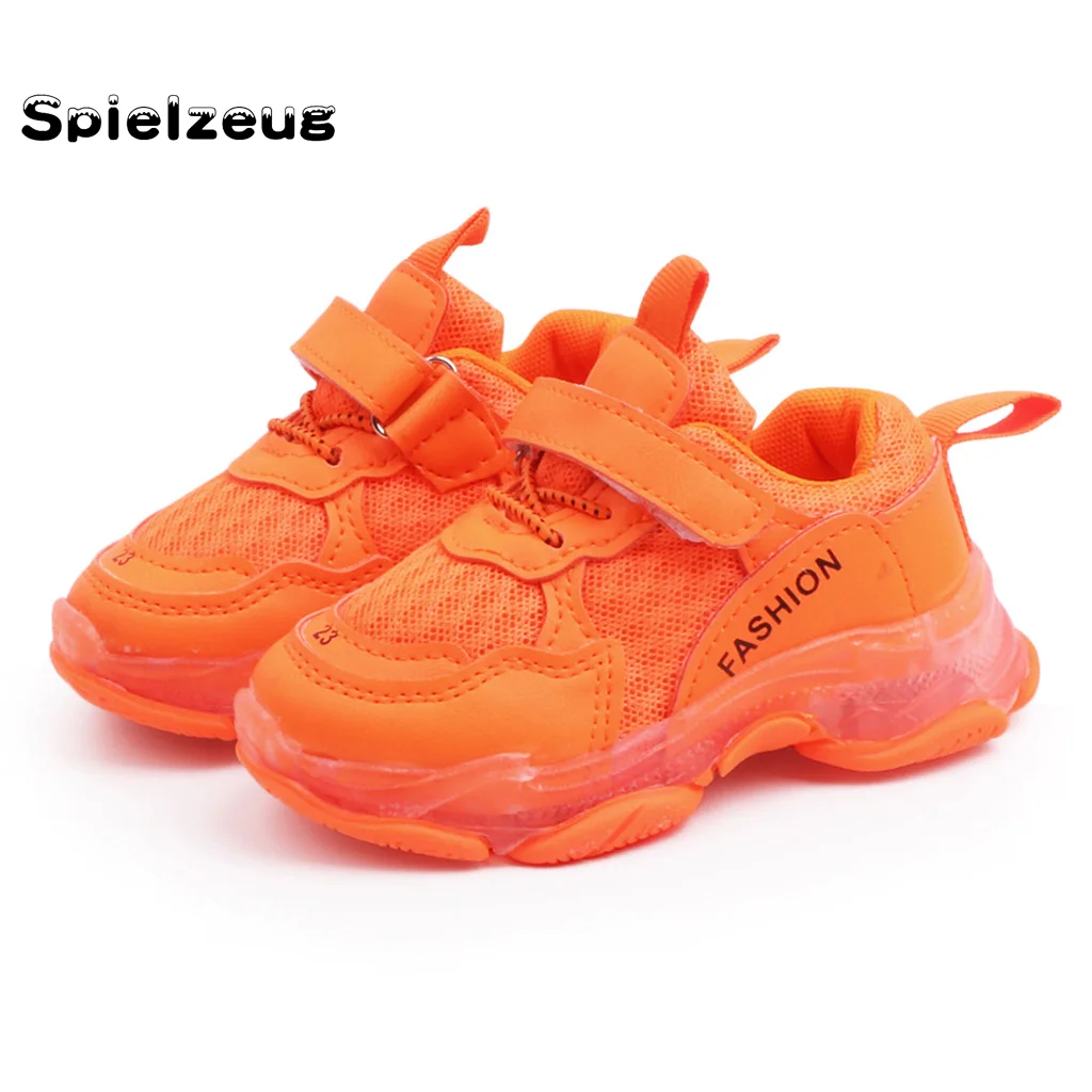 Детская спортивная обувь для мальчиков и девочек яркие цвета сетчатая дышащая